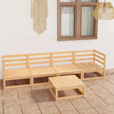 vidaXL 5-delige Loungeset massief grenenhout