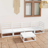 vidaXL 5-delige Loungeset massief grenenhout