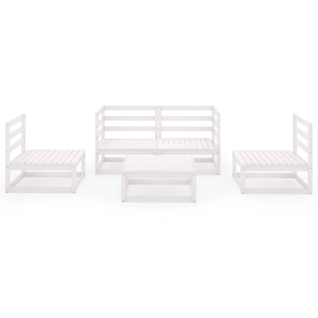 vidaXL 5-delige Loungeset massief grenenhout