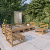 vidaXL 6-Piece Lounge Set Solid Pine Wood Grey