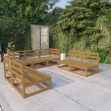 vidaXL 7-Piece Lounge Set Solid Pinewood Honey Brown