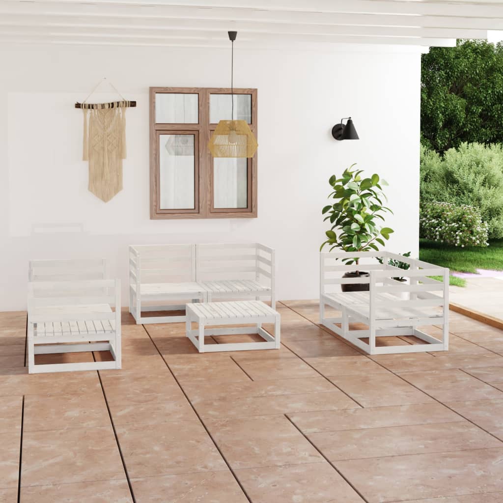 vidaXL 7-delige Loungeset massief grenenhout