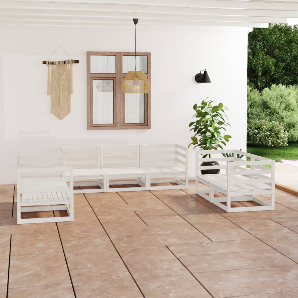 vidaXL 7-Piece Lounge Set Solid Pine Wood