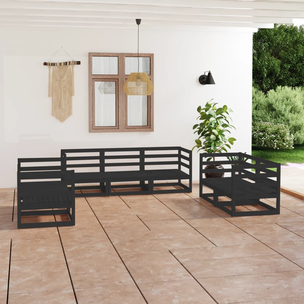 vidaXL 7-Piece Lounge Set Solid Pine Wood