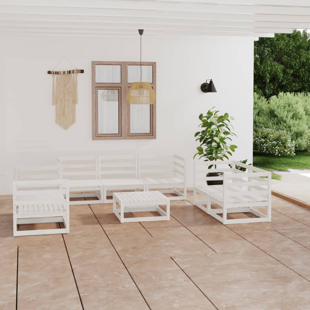 vidaXL 8-Piece Lounge Set Solid Pine Wood