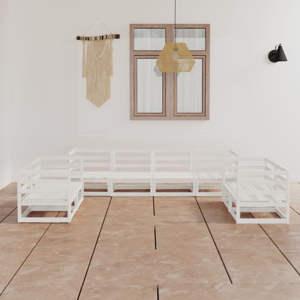 vidaXL 8-Piece Lounge Set Solid Pine Wood