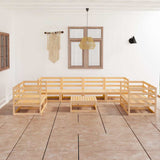 vidaXL 9-piece Lounge Set Solid Pine Wood