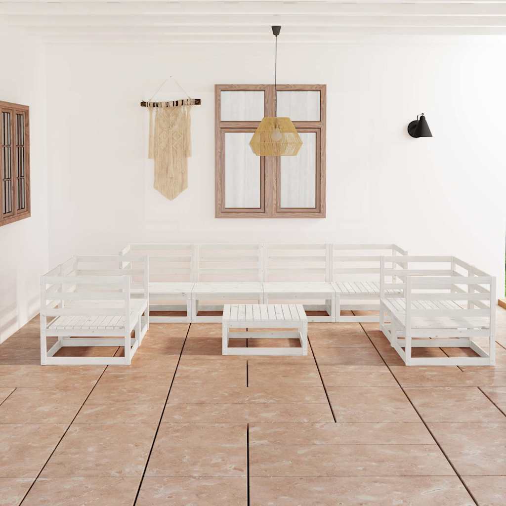 vidaXL 9-piece Lounge Set Solid Pine Wood