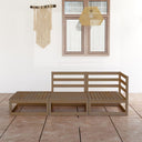 vidaXL 3-delige Loungeset massief grenenhout