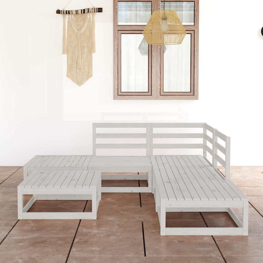 vidaXL 6-delige Loungeset massief grenenhout