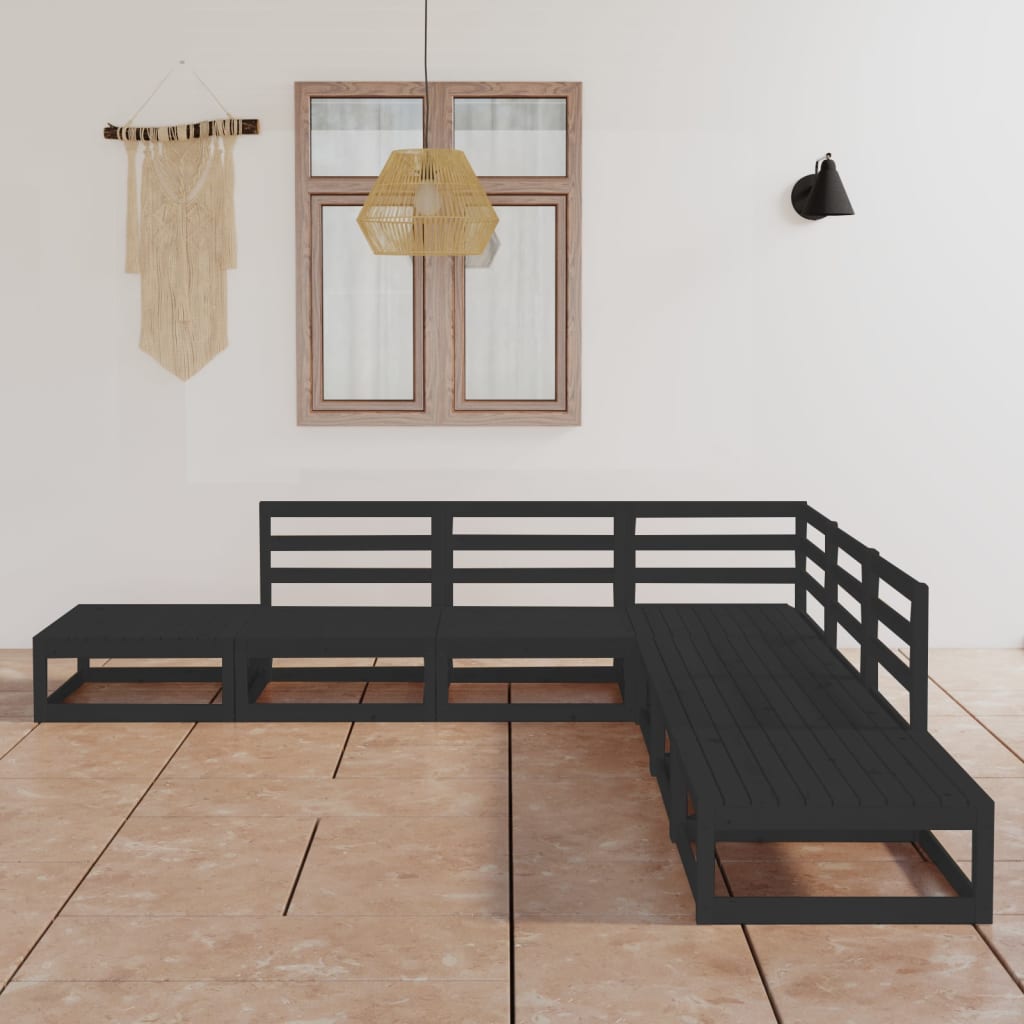 vidaXL 7-delige Loungeset massief grenenhout