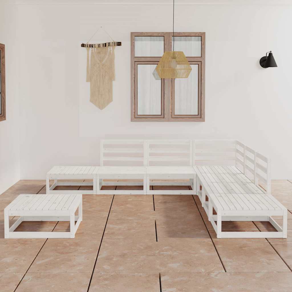 vidaXL 8-delige Loungeset massief grenenhout