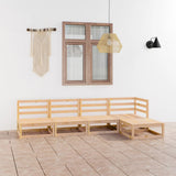 vidaXL 5-Piece Lounge Set Solid Pine Wood
