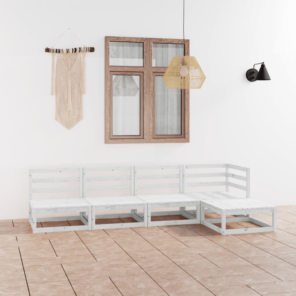 vidaXL 5-Piece Lounge Set Solid Pine Wood