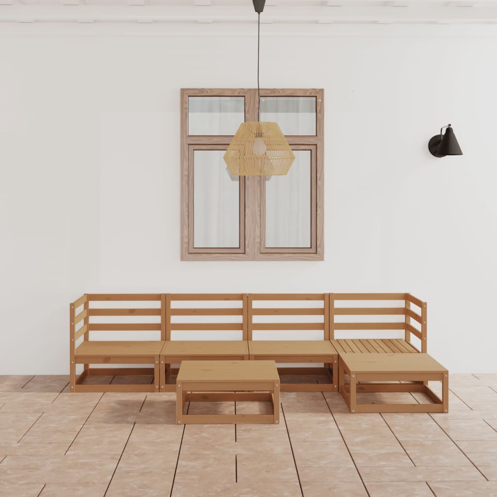 vidaXL 6-Piece Lounge Set Solid Pine Wood