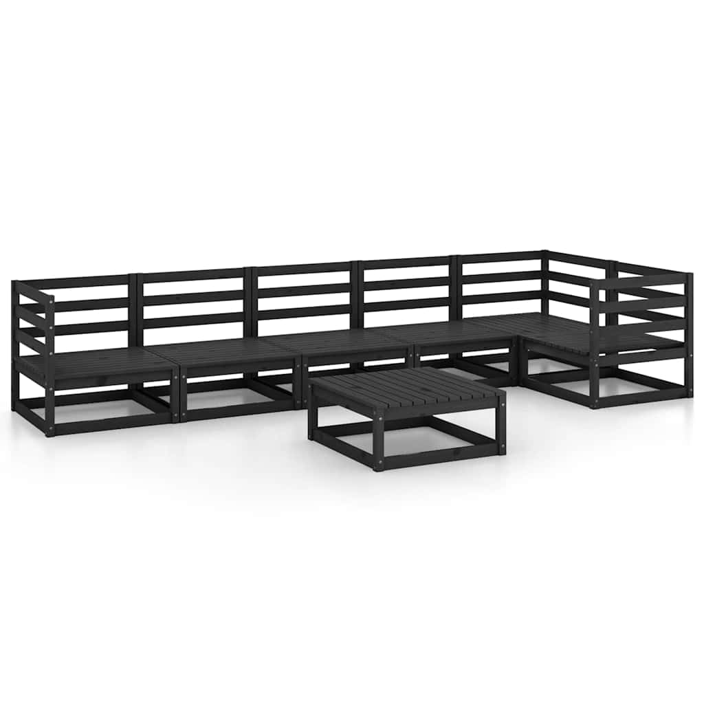 vidaXL 7-Piece Lounge Set Solid Pine Wood