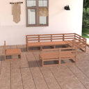 vidaXL 8-delige Loungeset massief grenenhout grijs
