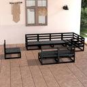 vidaXL 8-delige Loungeset massief grenenhout grijs