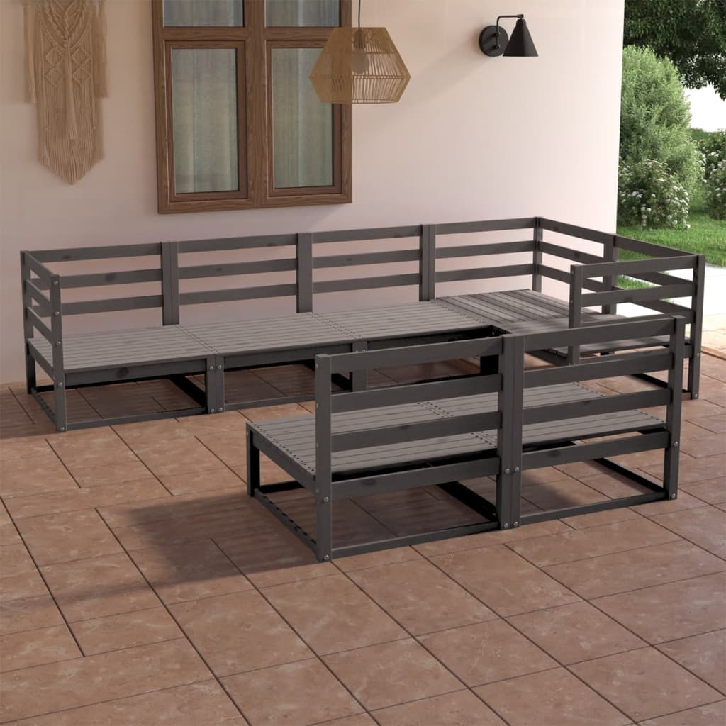vidaXL 7-delige Loungeset massief grenenhout