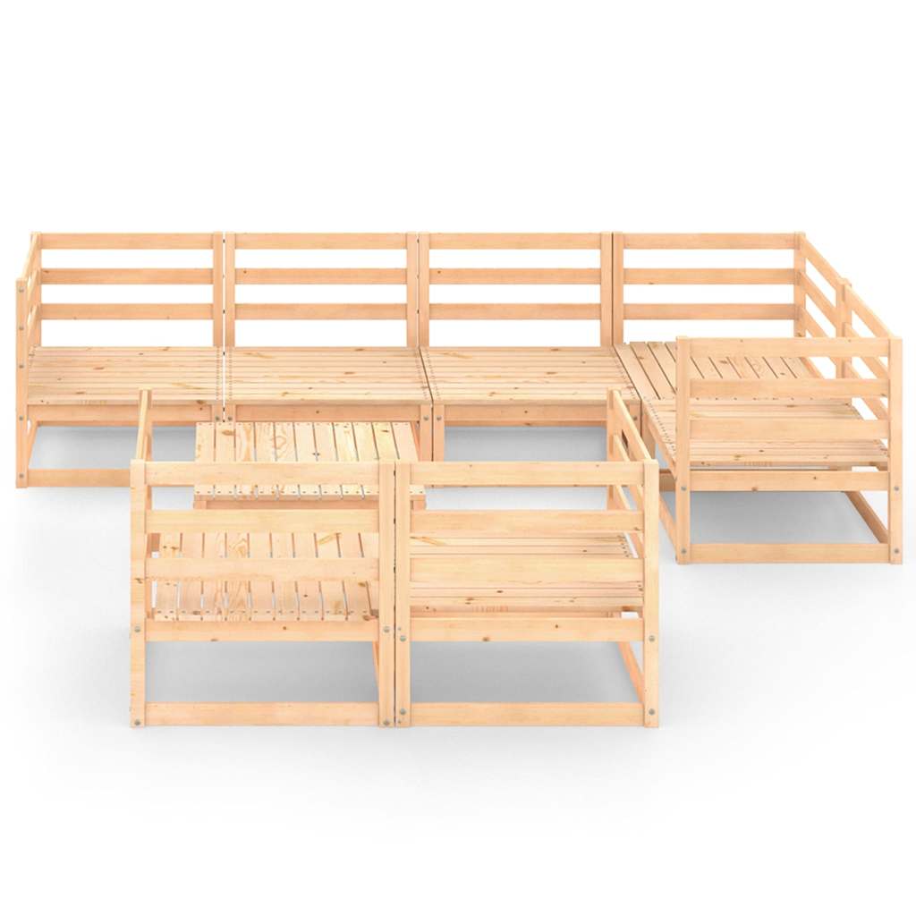 vidaXL 8-delige Loungeset massief grenenhout