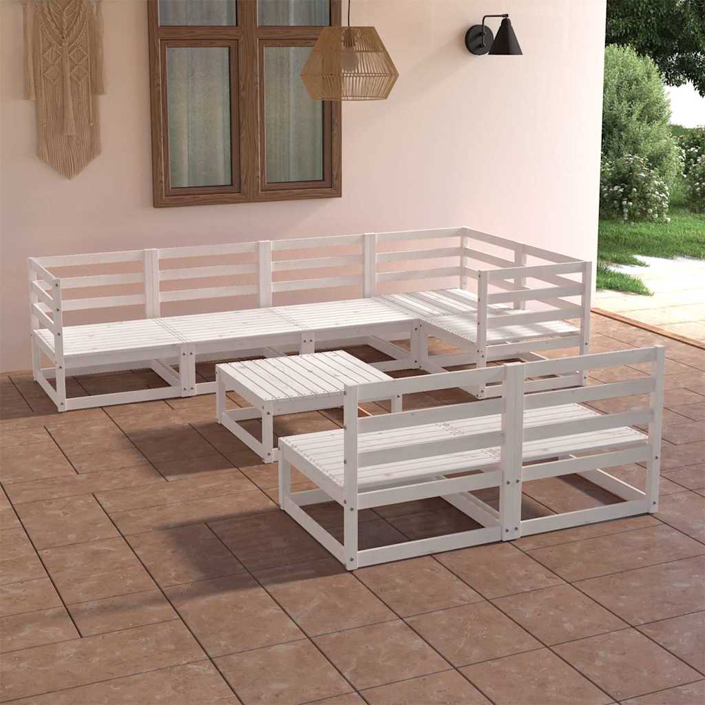 vidaXL 8-delige Loungeset massief grenenhout