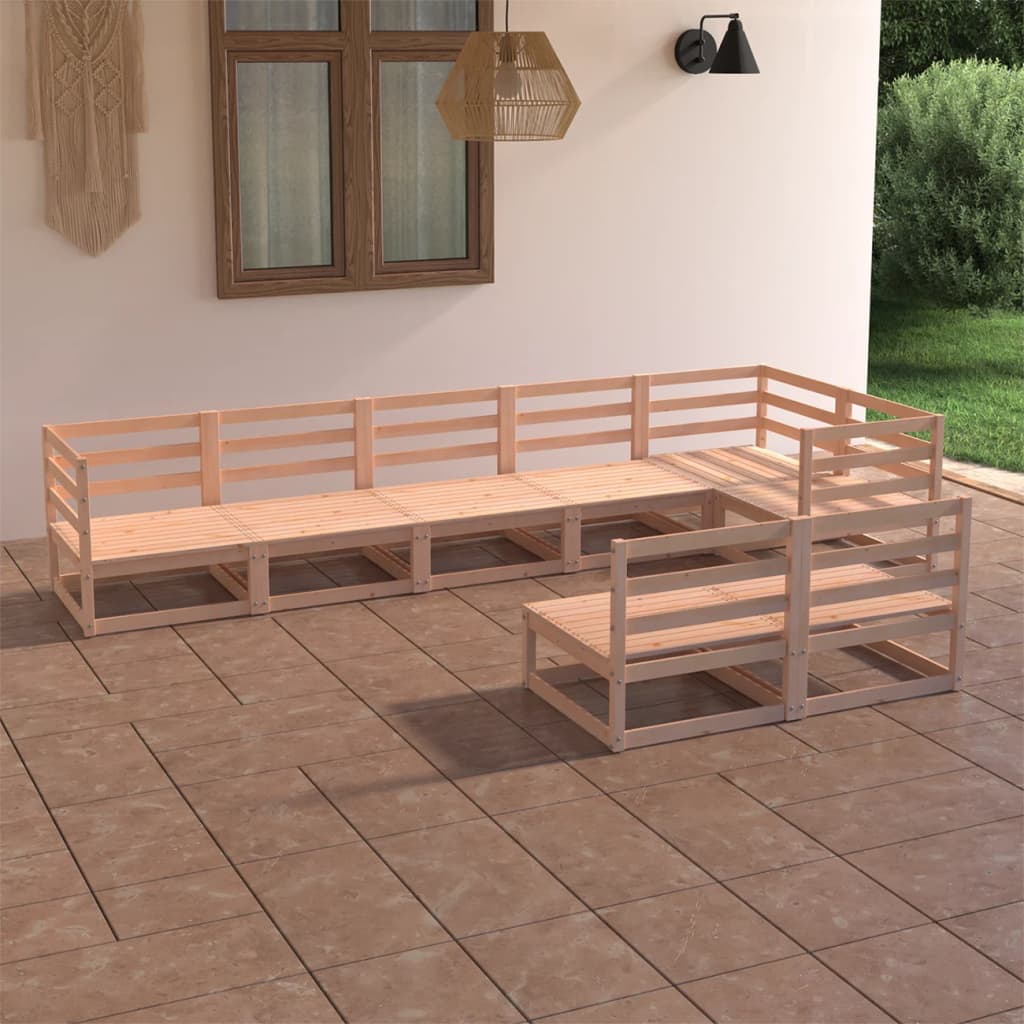 vidaXL 8-delige Loungeset massief grenenhout