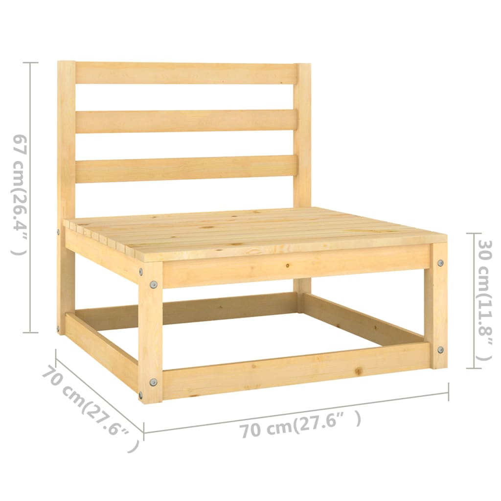 vidaXL 8-delige Loungeset massief grenenhout