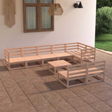 vidaXL 9-piece Lounge Set Solid Pine Wood