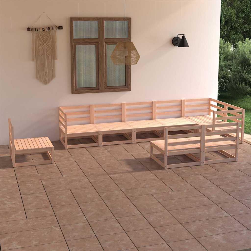 vidaXL 9-piece Lounge Set Solid Pine Wood