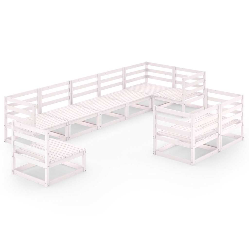 vidaXL 9-piece Lounge Set Solid Pine Wood