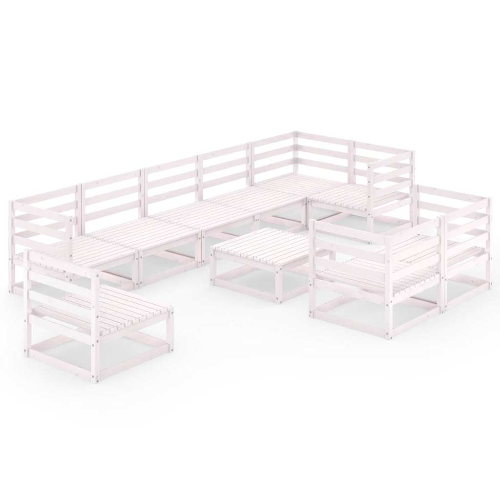 vidaXL 10-delige Loungeset massief grenenhout