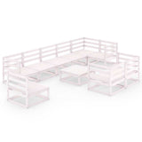 vidaXL 10-delige Loungeset massief grenenhout