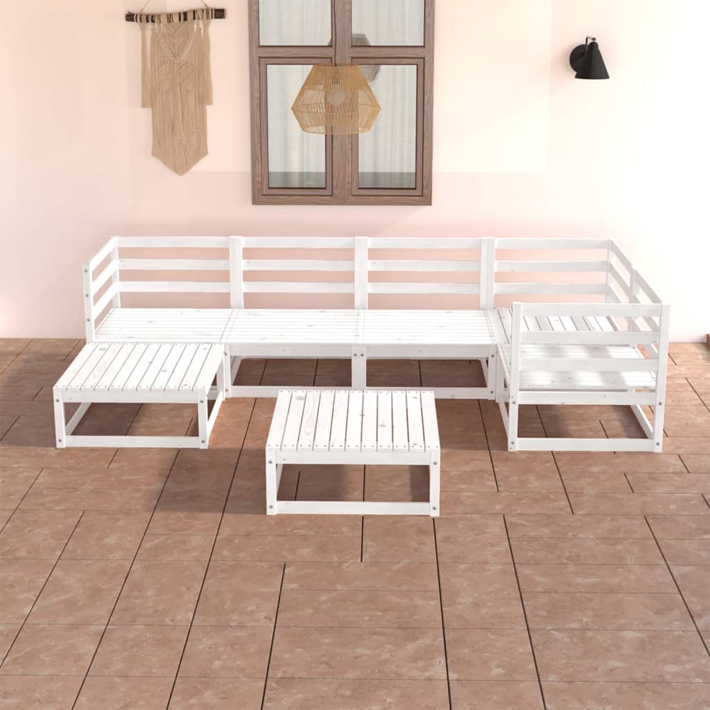 vidaXL 7-Piece Lounge Set Solid Pine Wood