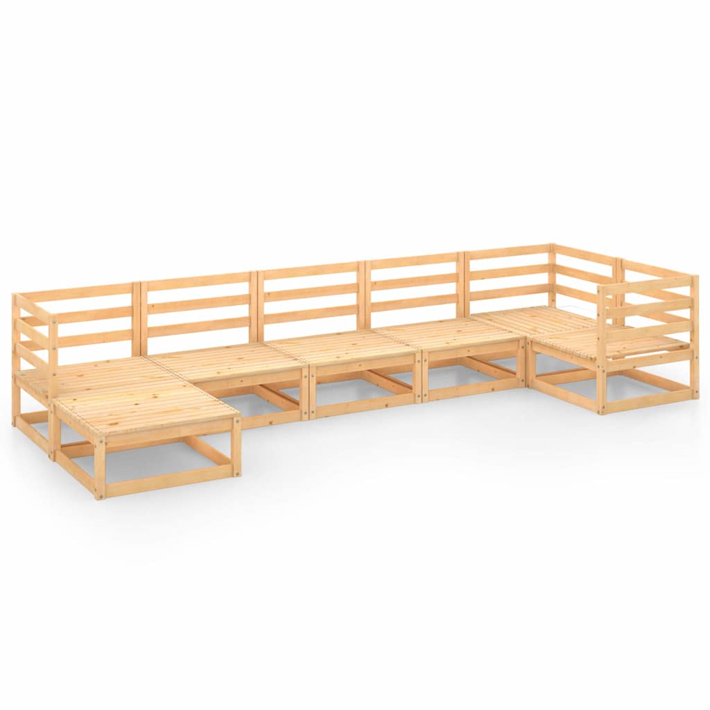 vidaXL 7-delige Loungeset massief grenenhout
