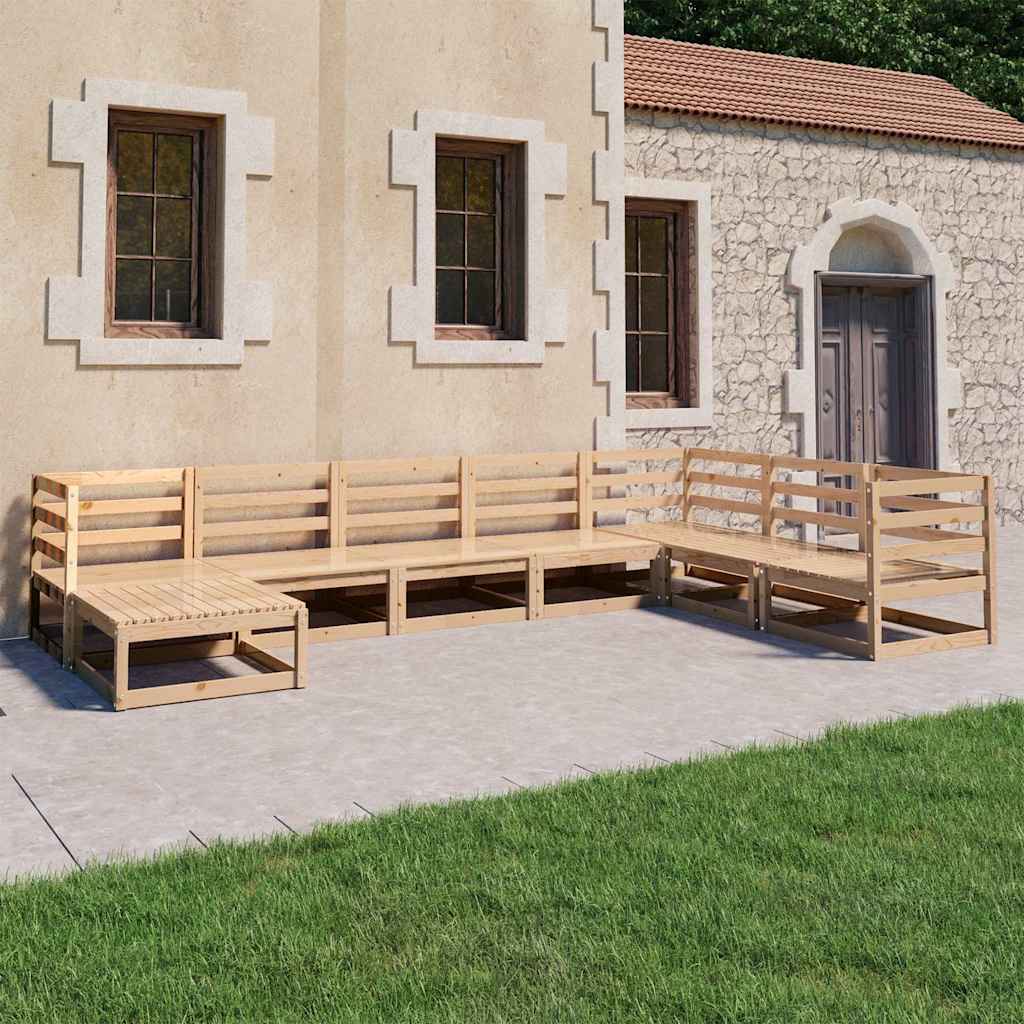 vidaXL 8-Piece Lounge Set Solid Pinewood