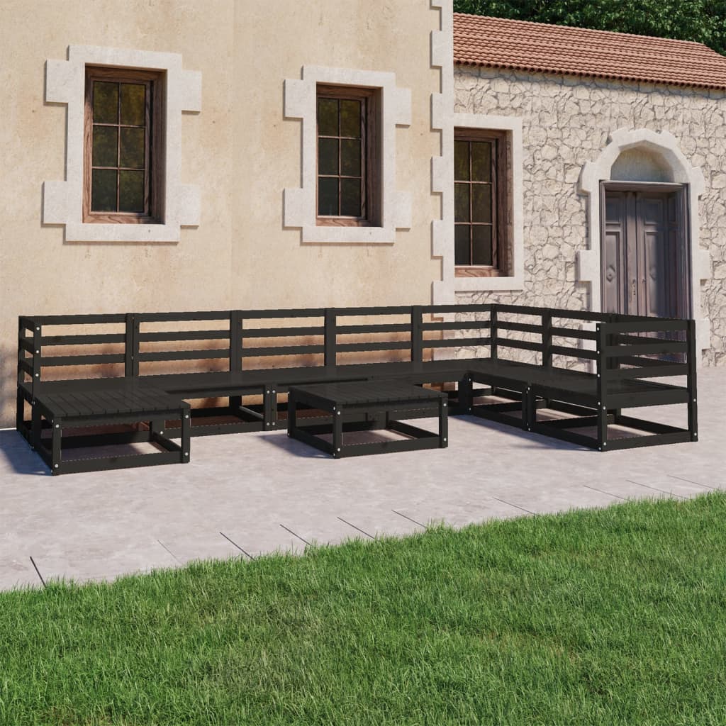 vidaXL 9-piece Lounge Set Solid Pine Wood