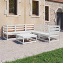 vidaXL 6-delige Loungeset massief grenenhout