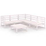 vidaXL 6-delige Loungeset massief grenenhout