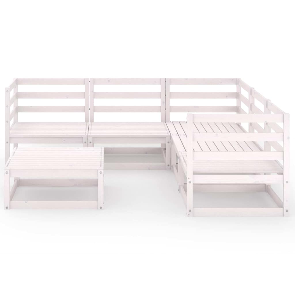 vidaXL 6-delige Loungeset massief grenenhout