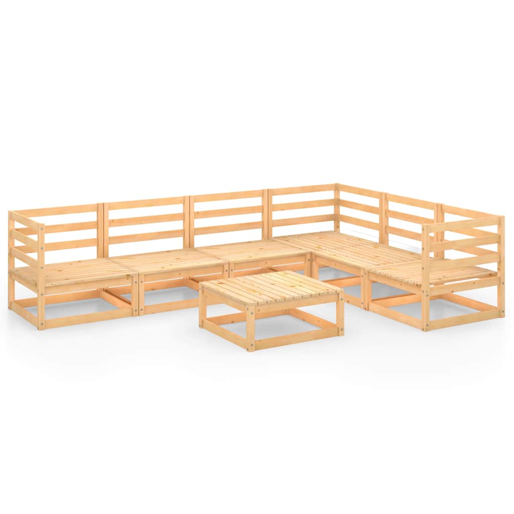 vidaXL 7-delige Loungeset massief grenenhout