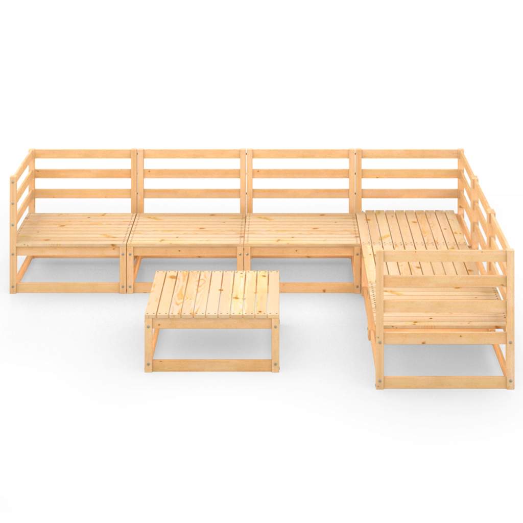 vidaXL 7-delige Loungeset massief grenenhout