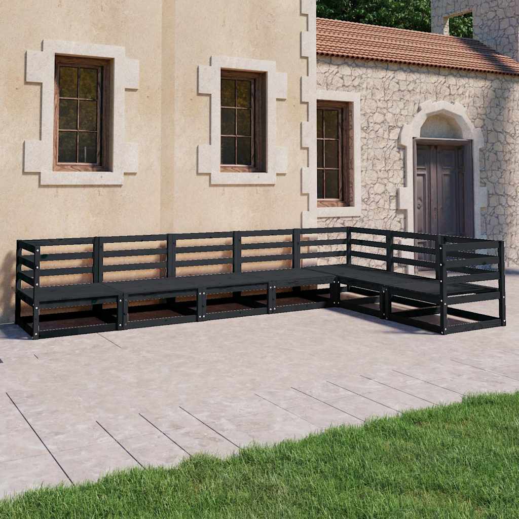 vidaXL 7-Piece Outdoor Lounge Set Solid Pinewood