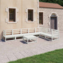 vidaXL 8-Piece Solid Pine Wood Lounge Set