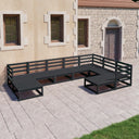 vidaXL 9-delige Loungeset massief grenenhout