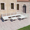 vidaXL 10-delige Loungeset massief grenenhout