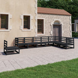 vidaXL 8-delige Loungeset massief grenenhout grijs