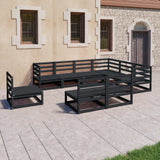 vidaXL 9-piece Lounge Set Solid Pine Wood Grey