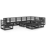 vidaXL 11-delige Loungeset met kussens massief grenenhout
