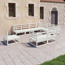 vidaXL Salon de jardin 9 pcs Bois de pin massif