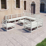 vidaXL 10-delige Loungeset massief grenenhout